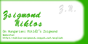 zsigmond miklos business card